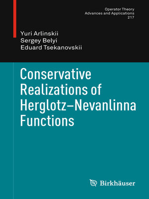 cover image of Conservative Realizations of Herglotz-Nevanlinna Functions